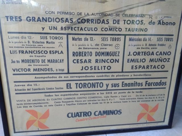 Cartel toros original Coruña