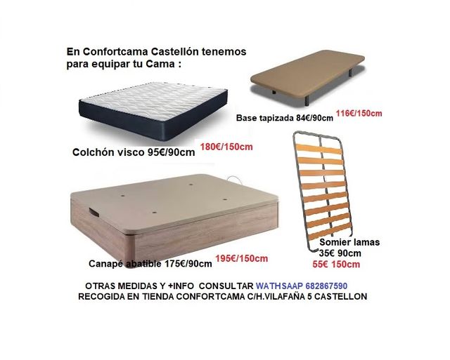 Canapé abatible desde 175 a 239 largo 190