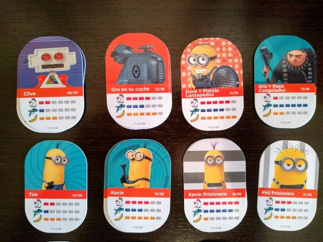 Tazos Cartas Minions Gru 3D DIA