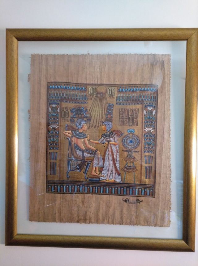 Papiro egipcio enmarcado