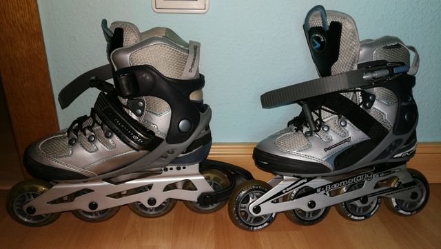 Patines en línea T37+bolsa+protectores