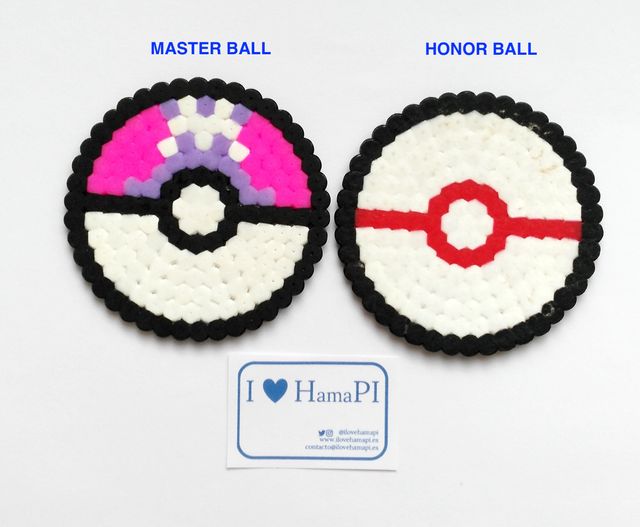 Posavasos "Poké Ball" - Hama Beads - Pysslas