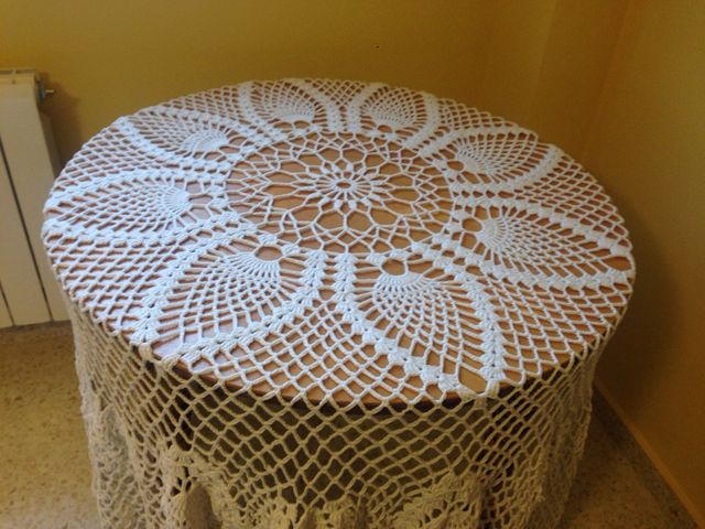 Tapete de decoracion ganchillo para mesa redonda
