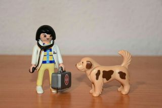 playmobil veterinaria con perro