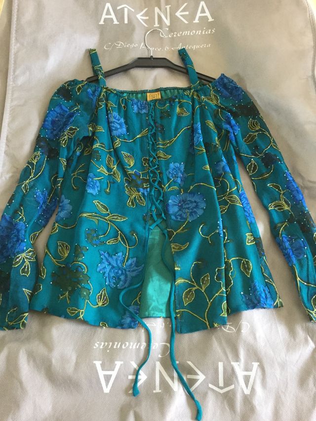 Conjunto corpiño y falda fiesta 100 seda