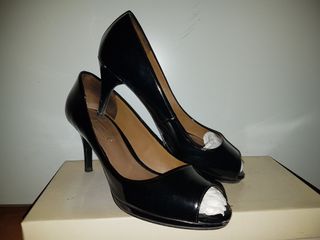 Por Zara Mano Negros De 5 Tacón Segunda 37 Zapatos Talla Charol AafTxf1q