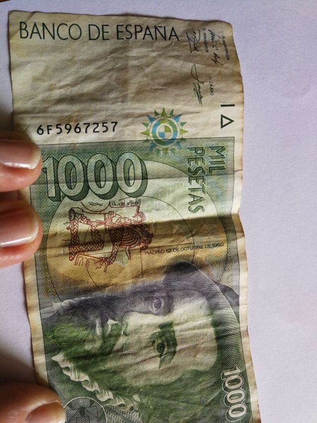 billete de 1000 ptas.