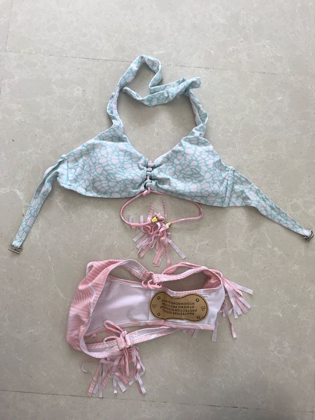 Bikiki rosa/verde nuevo T.M