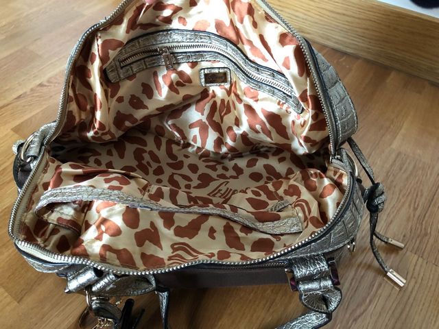 Bolso Guess marrón-dorado