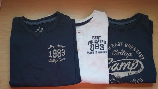 3 camisetas fina manga larga