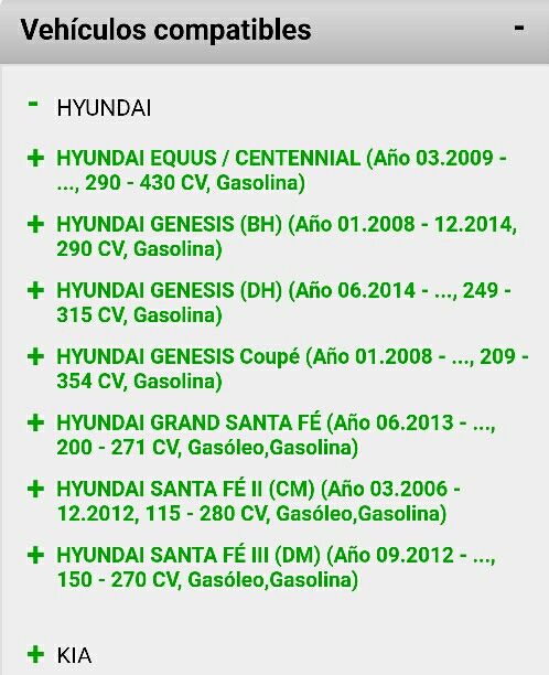 Pastillas de freno Kia y Hyundai