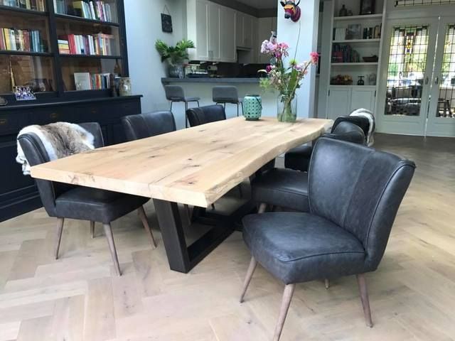 Mesas de comedor vintage madera maciza patas metal de segunda mano ... Mesas de comedor vintage madera maciza patas metal de segunda mano ...