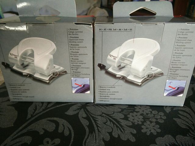 Perforador de hojas de 2 agujeros