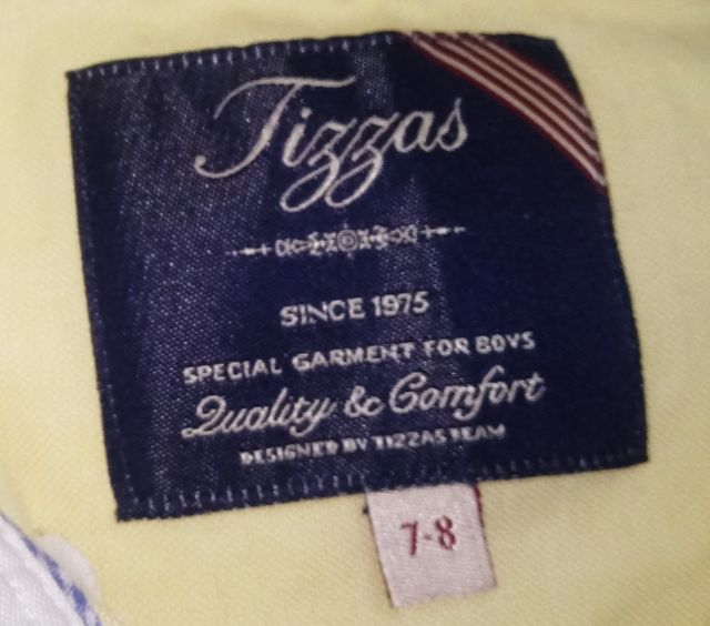 Camisa tizas talla 7/8 amarilla en perfecto estado