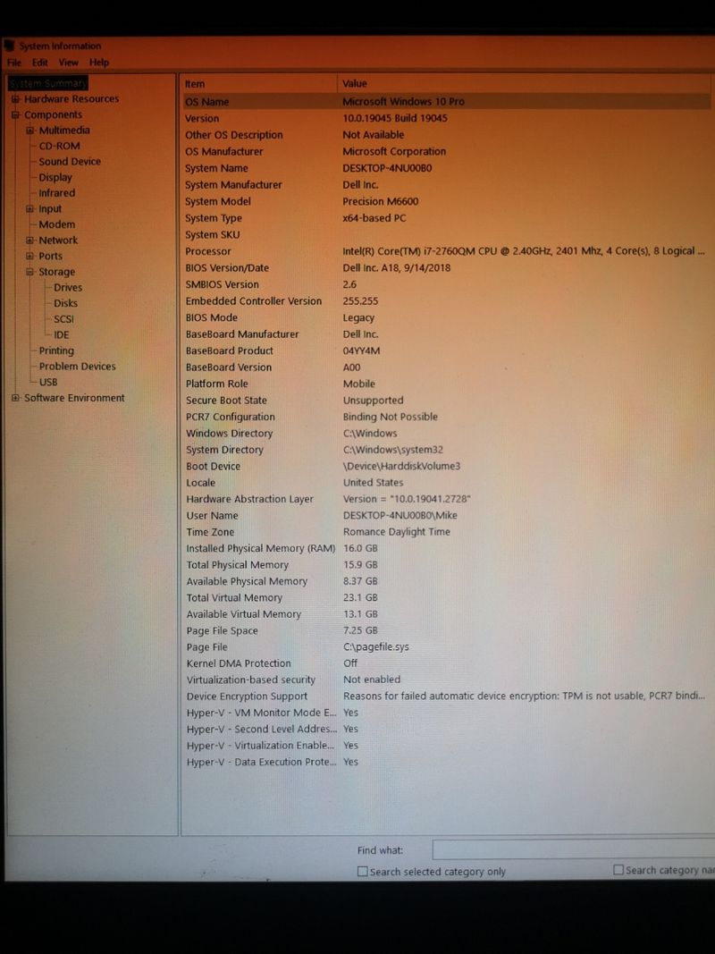 Laptop Dell Preciosion M6600 Portable afbeelding 3