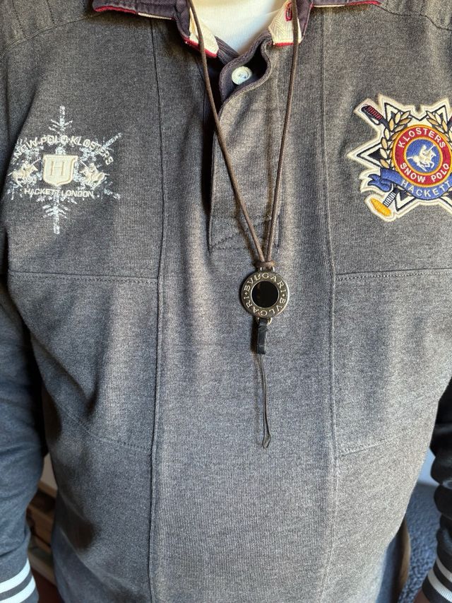 Bulgari, colgante. Auténtico. Con piedra Onix.