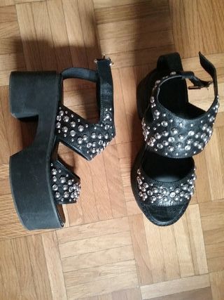 De Con Sandalias Mano TachuelasPlataforma Por Segunda 30 Negras H9WbeIE2YD