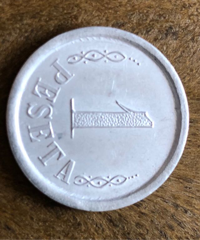 Moneda Una Peseta Aluminio L'Atmella
