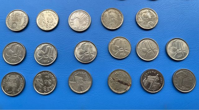 Lote monedas de 25 y 5  pesetas de colección