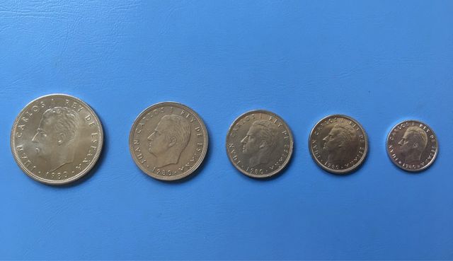 LOTE 5 Monedas antiguas ESPAÑA'82