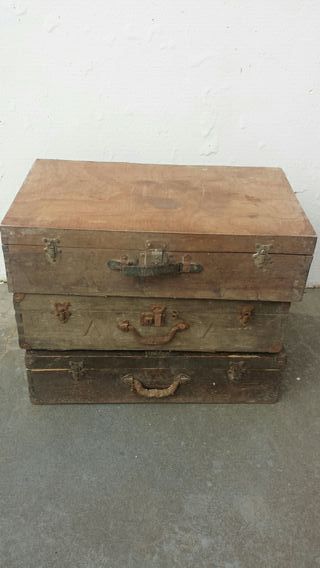 Maletas de madera antiguas de segunda mano por 45 EUR en Madrid en WALLAPOP