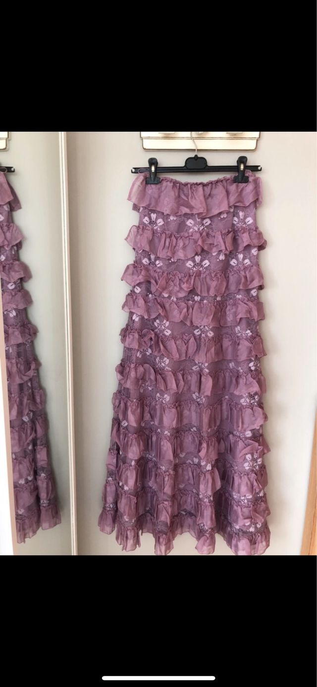 Oferta Falda larga volantes Zuhair Murad mango xs