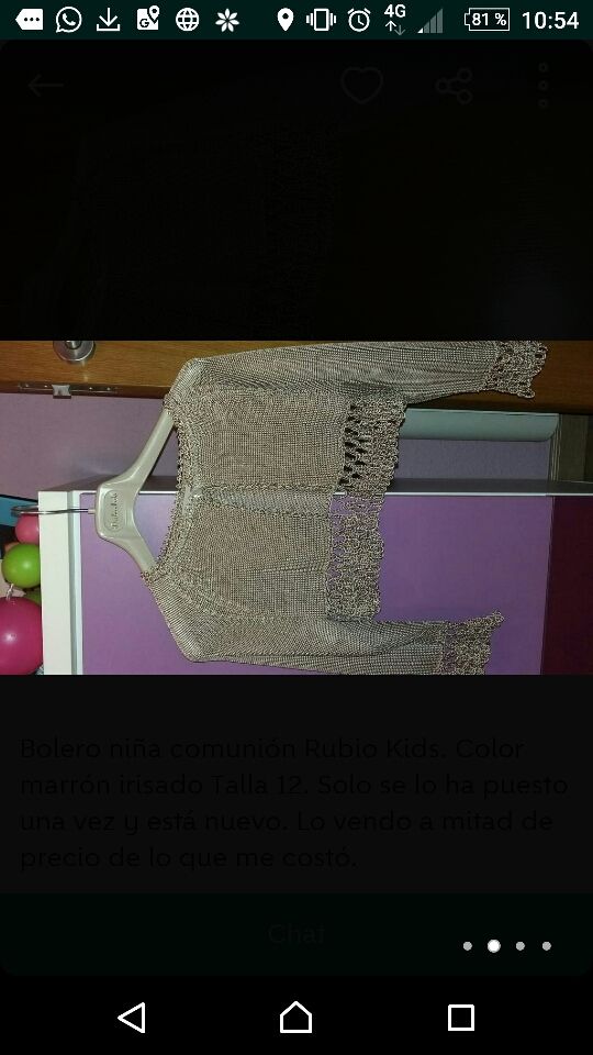 vestido y bolero rubio kids