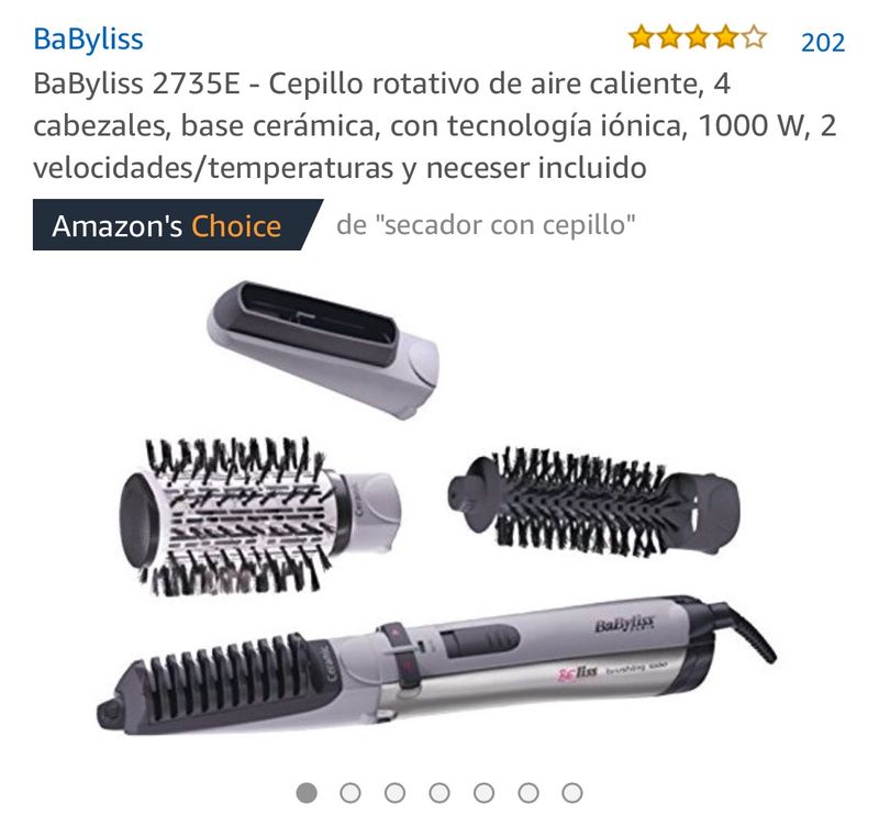 Aire Caliente Cepillo Rotativo Babyliss 2735e Secador Cepillo