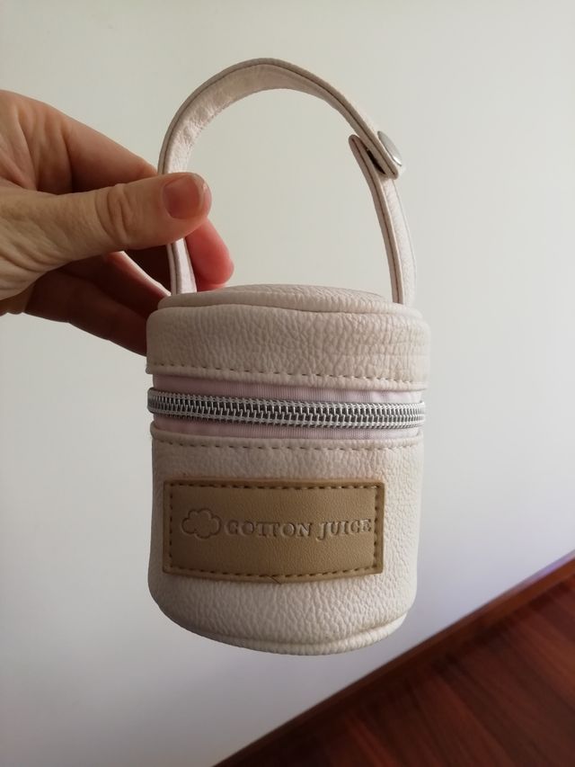bolso para el carrito de bebé con porta chupetes