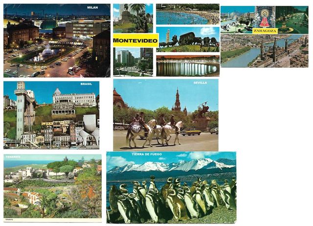 Postales vintage auténticas de los años 70