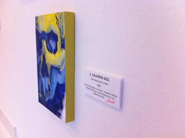 PINTURA AL OLEO CALAVERA AZUL ALBERTO LAVIÉ