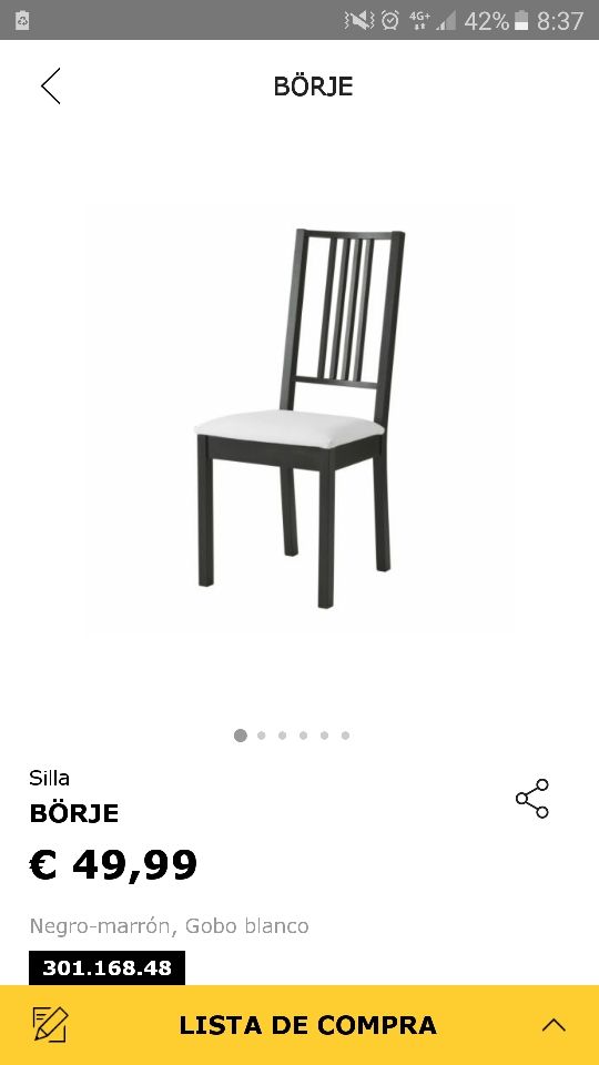Juego sillas comedor IKEA de segunda mano por 150 € en Valdemoro ... Juego sillas comedor IKEA de segunda mano por 150 € en Valdemoro ...
