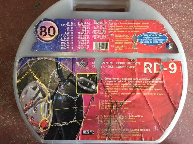Cadenas de nieve para ruedas varias medidas 13-16