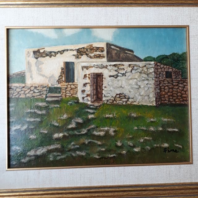Olio dell'artista Georgia Pine. Formentera-Ibiza
