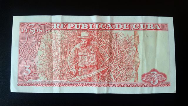 Billete raro 3 pesos Cuba (Che Guevara)