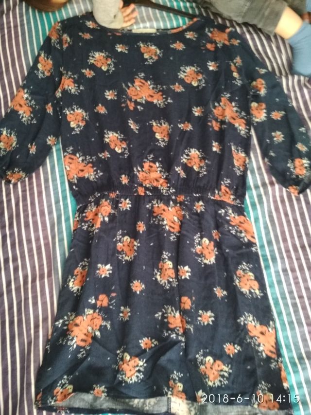 Vestido manga al codo talla S (38)