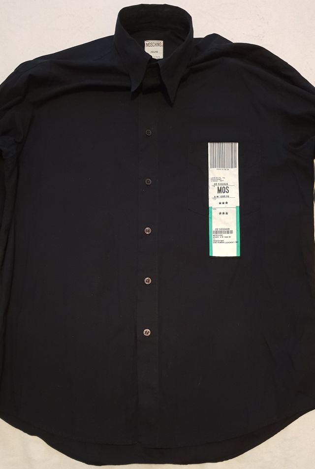 CAMISA MOSCHINO JEANS BARCODE VINTAGE TALLA M