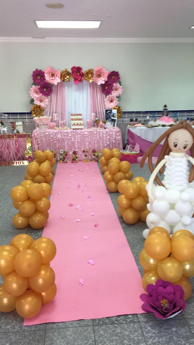 Primera comunión  temático flores