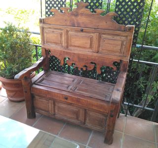 Banco de madera rústico de segunda mano en WALLAPOP