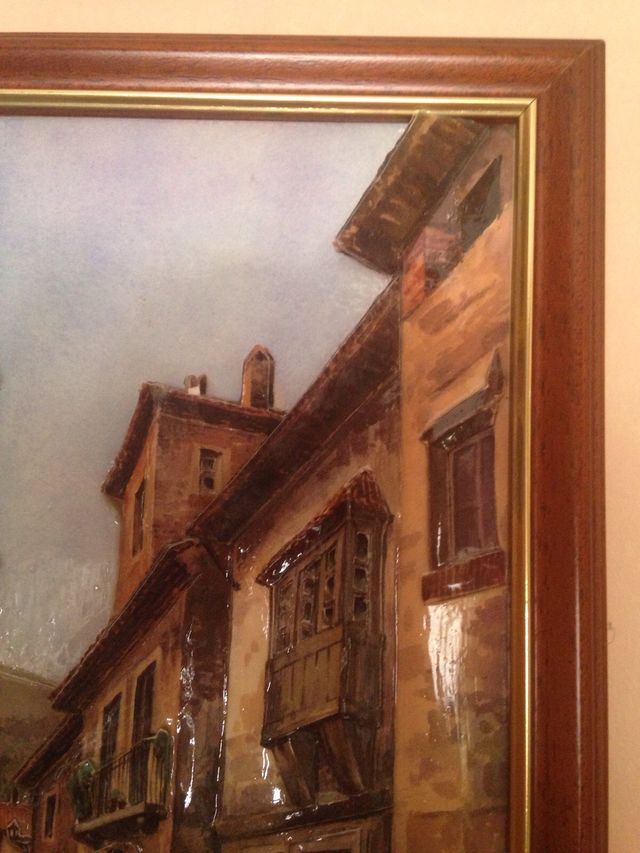 Cuadro Rustico enmarcado EN RELIEVE