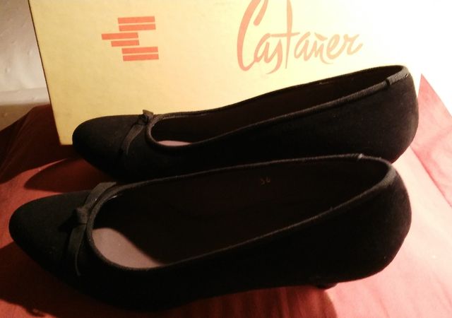 Scarpe in pelle scamosciata nera