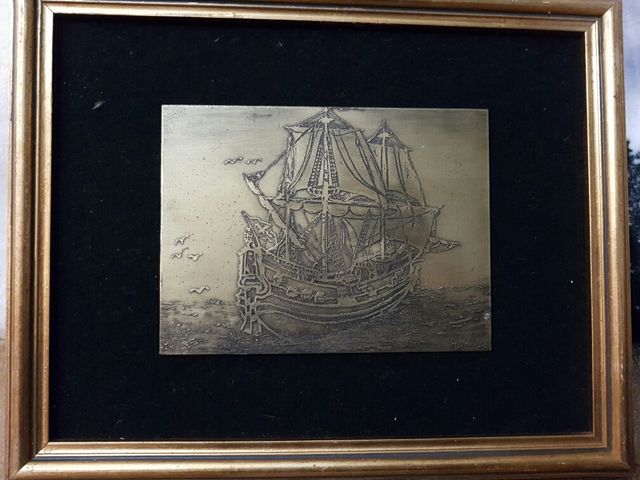 Cuadros de barcos en metal