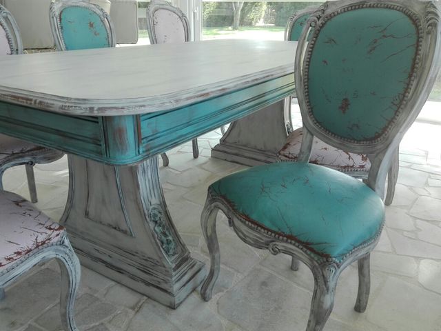 Conjunto mesa comedor y sillas madera vintage de segunda mano por ... Conjunto mesa comedor y sillas madera vintage de segunda mano por ...