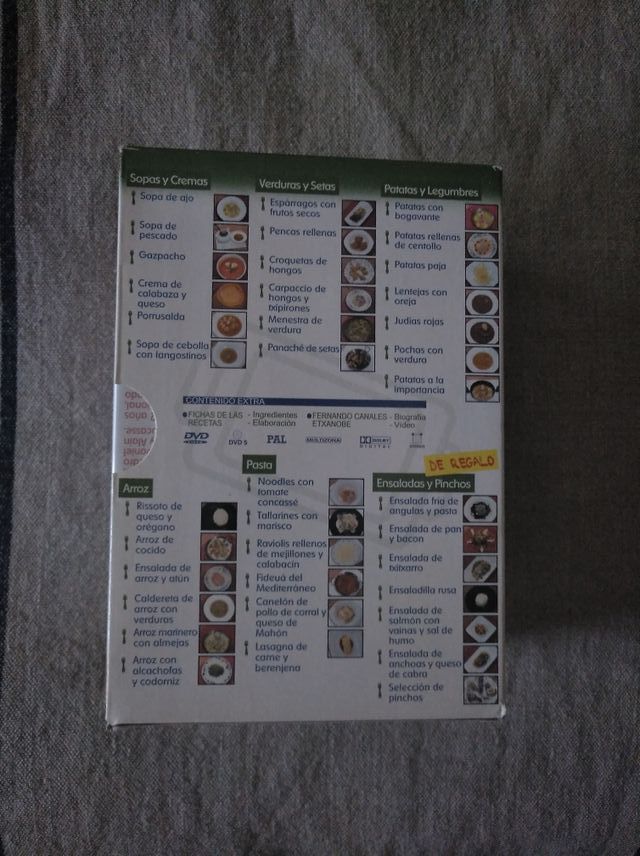 Coleccion 6 DVD sobre recetas de cocina