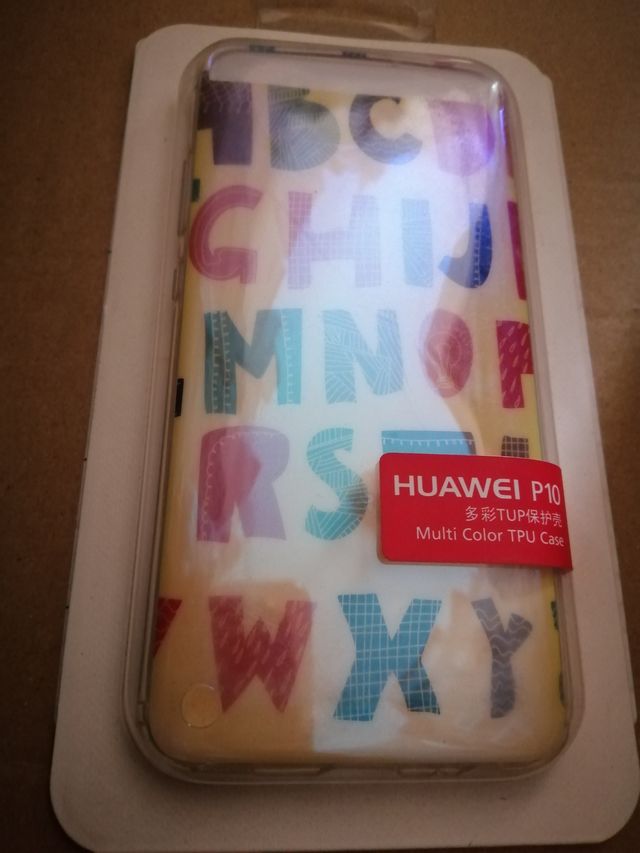 Custodia in TPU Huawei P10, motivo a lettere