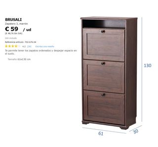 N 45 Zapatero Ikea Of De Por Marr Mano En Brusali Segunda cF3lTK1J