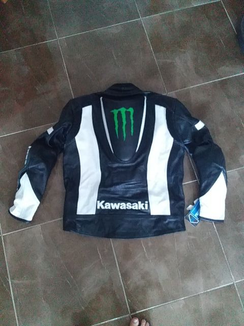 chaqueta cuero kawasaki