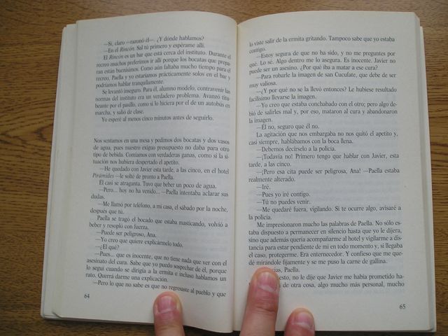 Libro lectura "CON LOS OJOS CERRADOS"