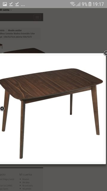 MESA COMEDOR MADERA EXTENSIBLE COLOR NOGAL NUEVA de segunda mano por ... MESA COMEDOR MADERA EXTENSIBLE COLOR NOGAL NUEVA de segunda mano por ...