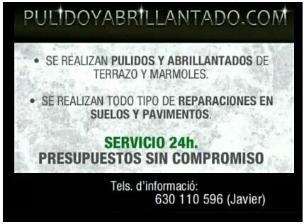 CRISTALIZADO Y ABRILLANTADOS DE TERRAZO Y MARMOLES